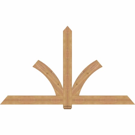 Ekena Millwork Redmond Smooth Timber Gable Bracket, Western Red Cedar, 84"W x 49"H x 1 1/2"D x 5 1/2"F, 14/12 Pitch GBW084X49X0206RED00SWR